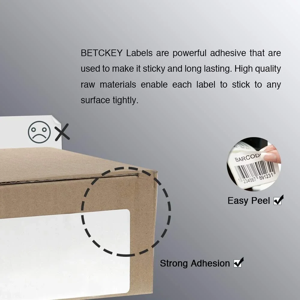 BETCKEY 1in x 0.5in Thermal Labels 2430ct Roll New Compatible Zebra Rollo Printe